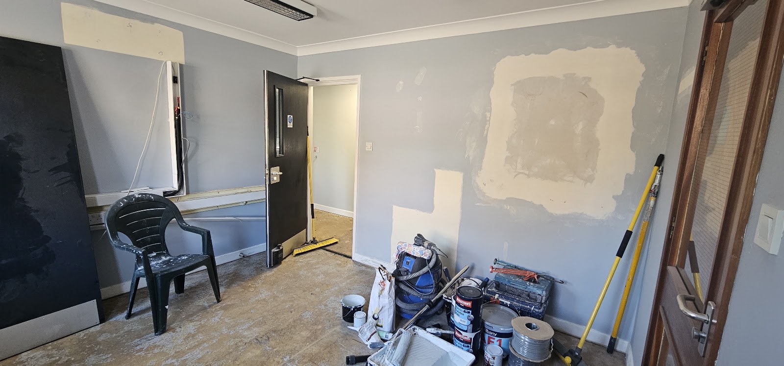 Wall preparation and filling by H&C Cleaning and Maintenance in Hailsham