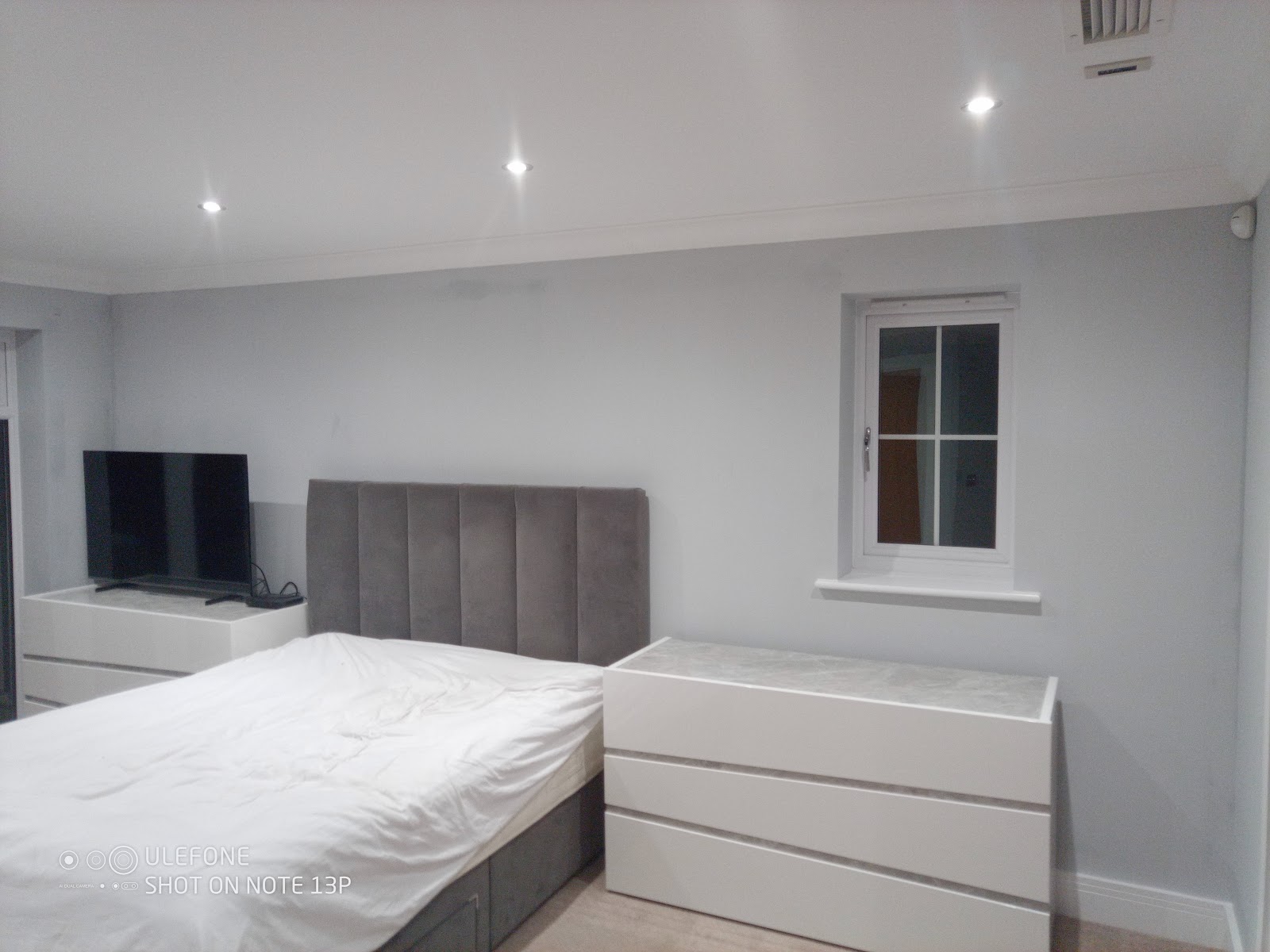 Finished grey bedroom by H&C Cleaning and Maintenance in Hailsham