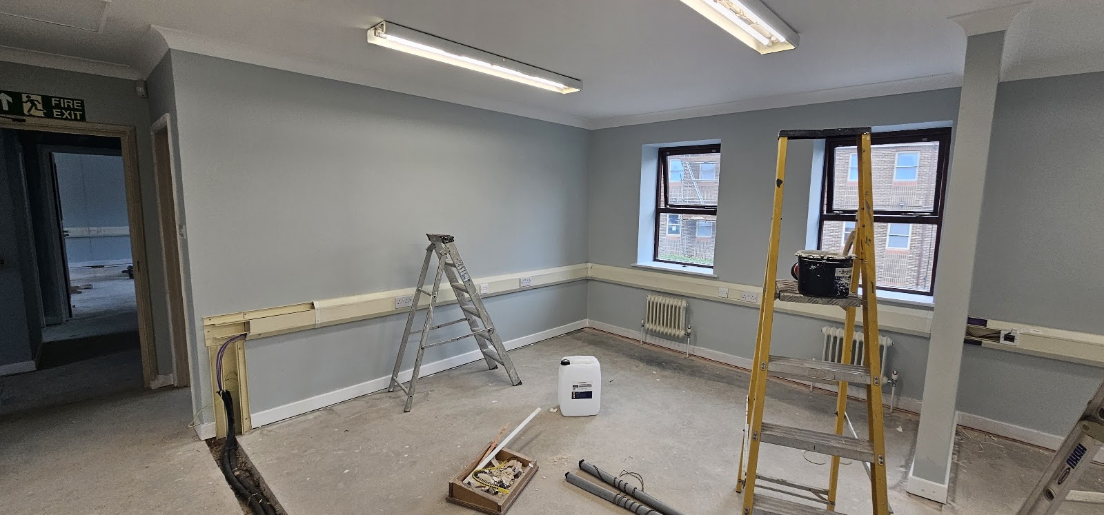 Office redecoration under way by H&C Cleaning and Maintenance in Hailsham