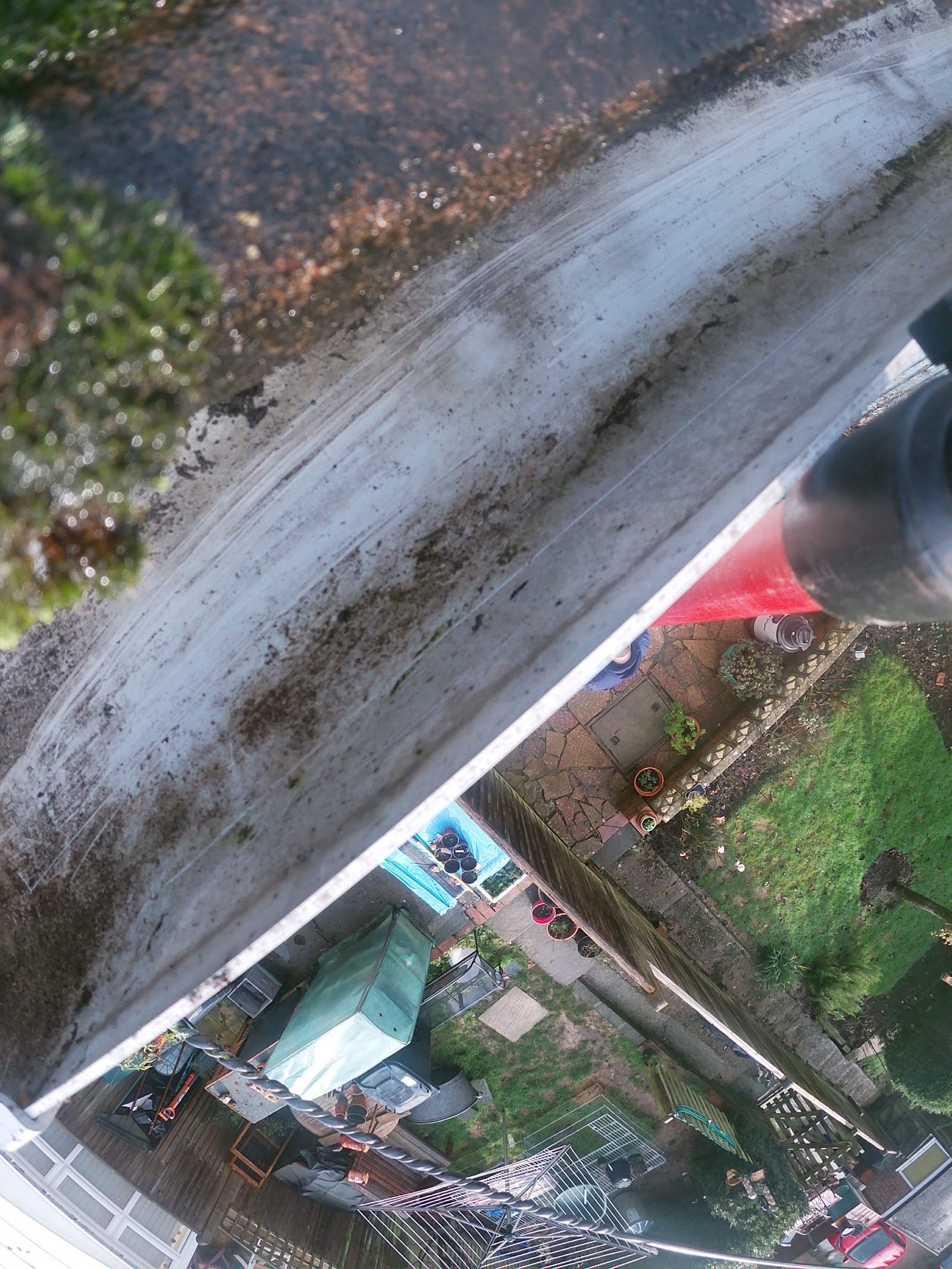 Gutter vacuum at height by H&C Cleaning and Maintenance in Hailsham