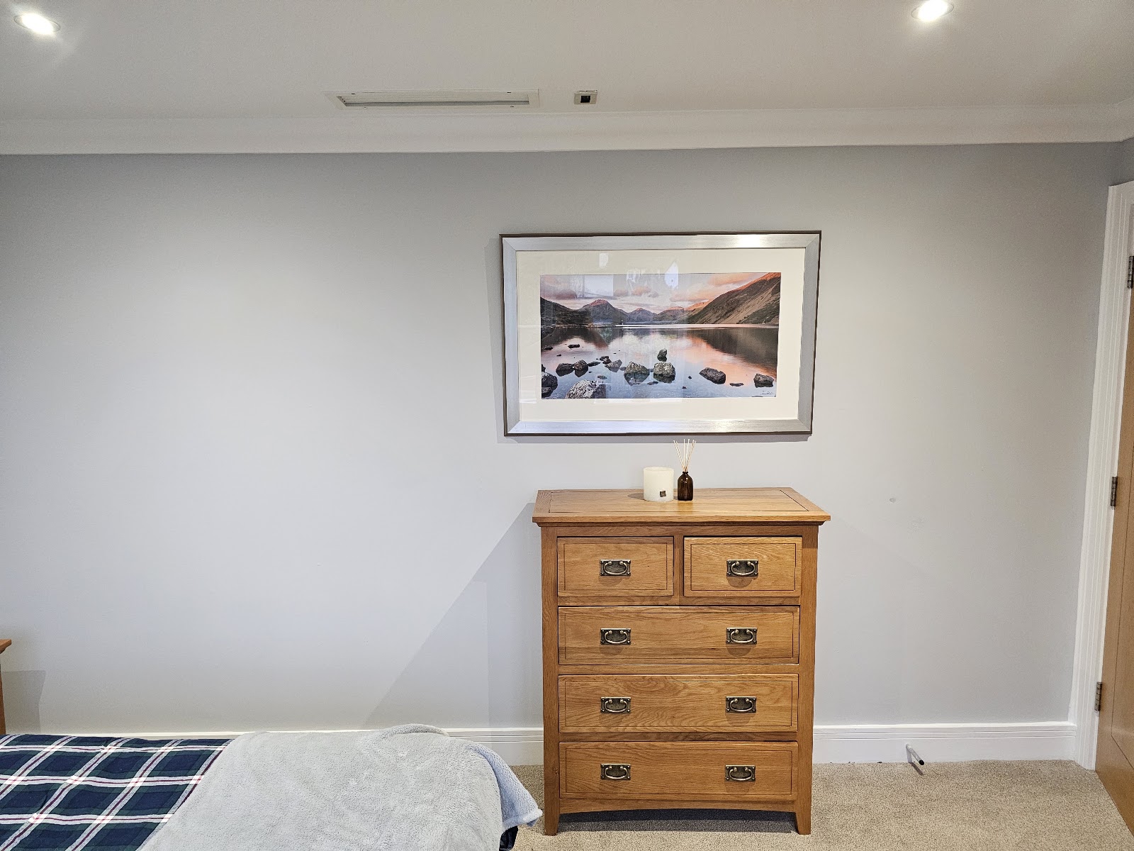 Bedroom in light grey by H&C Cleaning and Maintenance in Hailsham