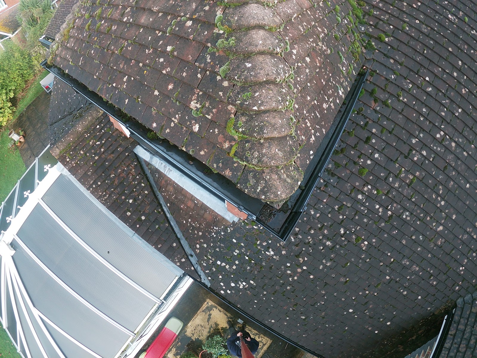 Gutter clear-out by H&C Cleaning and Maintenance in Hailsham