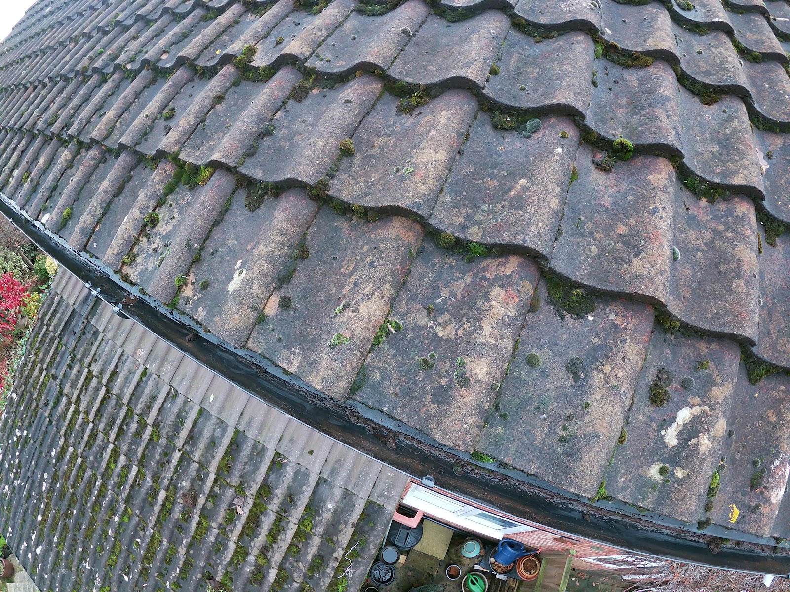 Gutter clearing over conservatory by H&C Cleaning and Maintenance in Hailsham