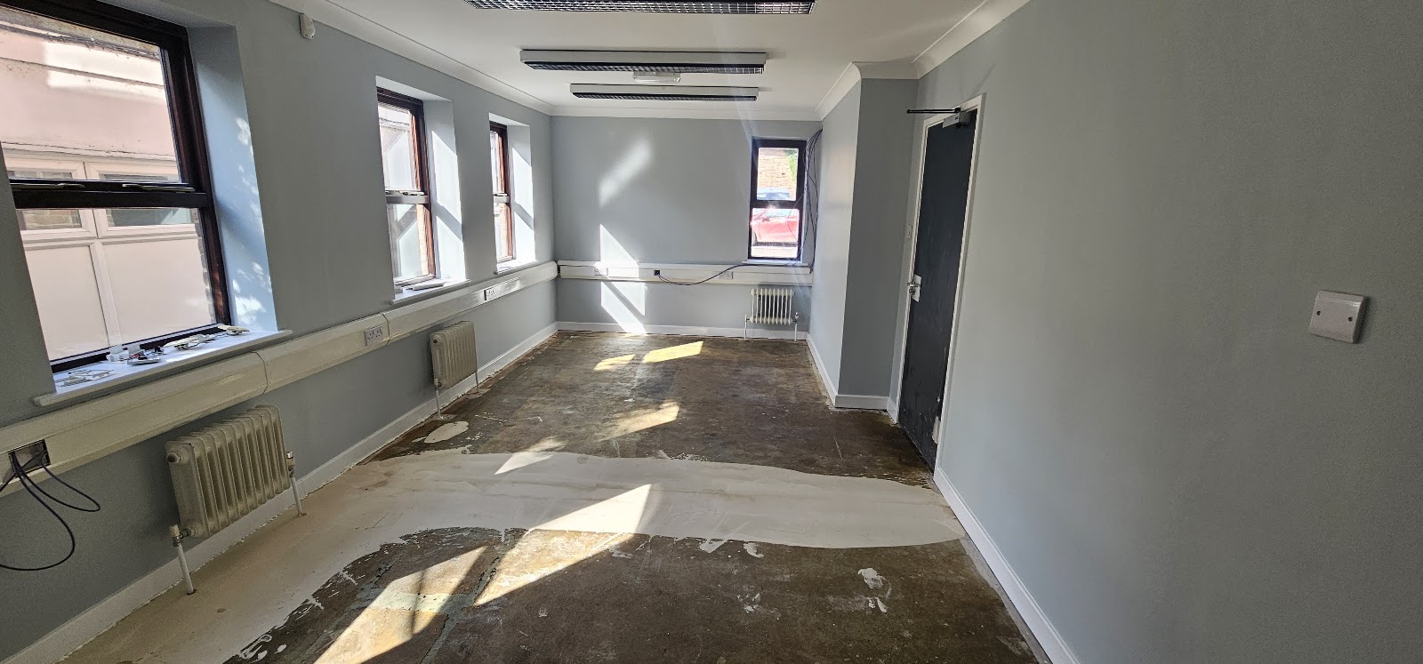 Completed office in grey by H&C Cleaning and Maintenance in Hailsham