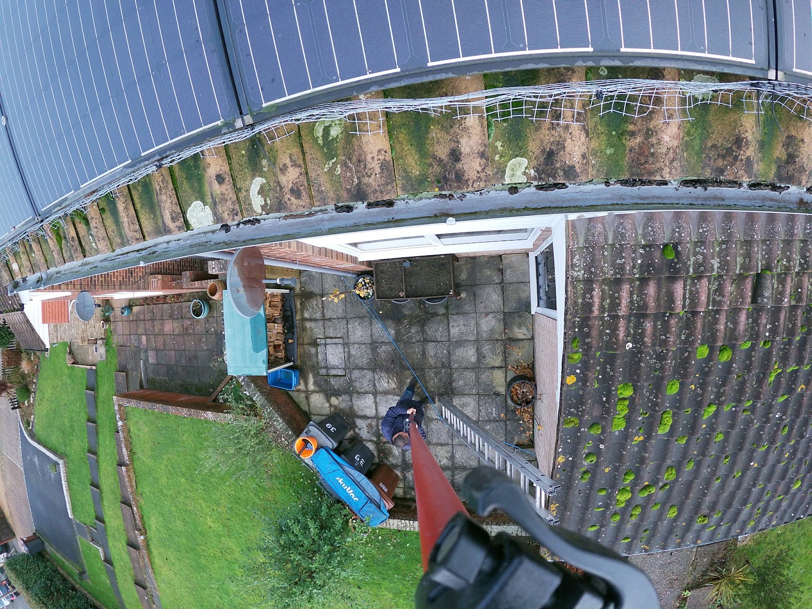 Gutter clear-out by H&C Cleaning and Maintenance in Hailsham