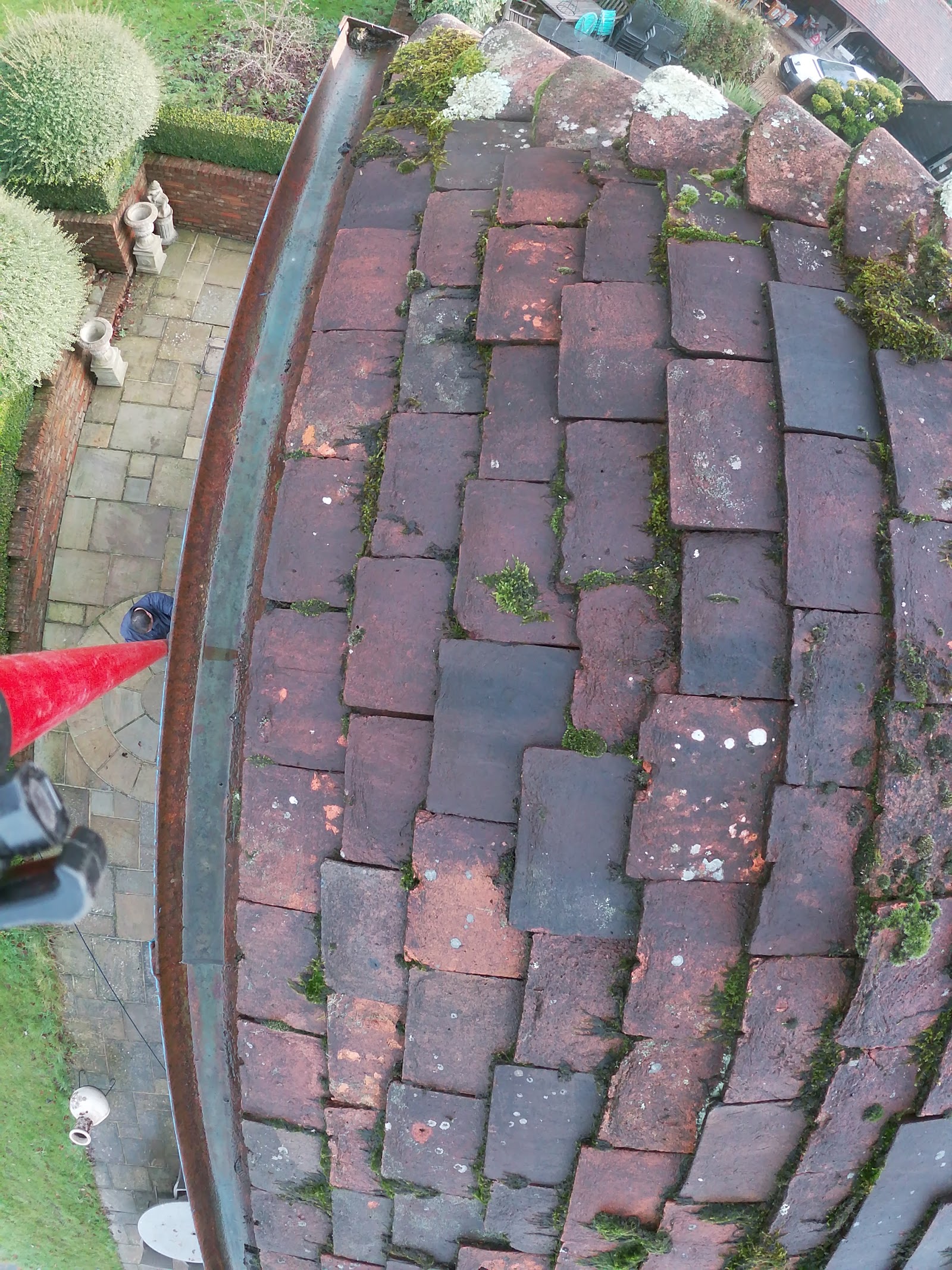 Gutter clear-out by H&C Cleaning and Maintenance in Hailsham