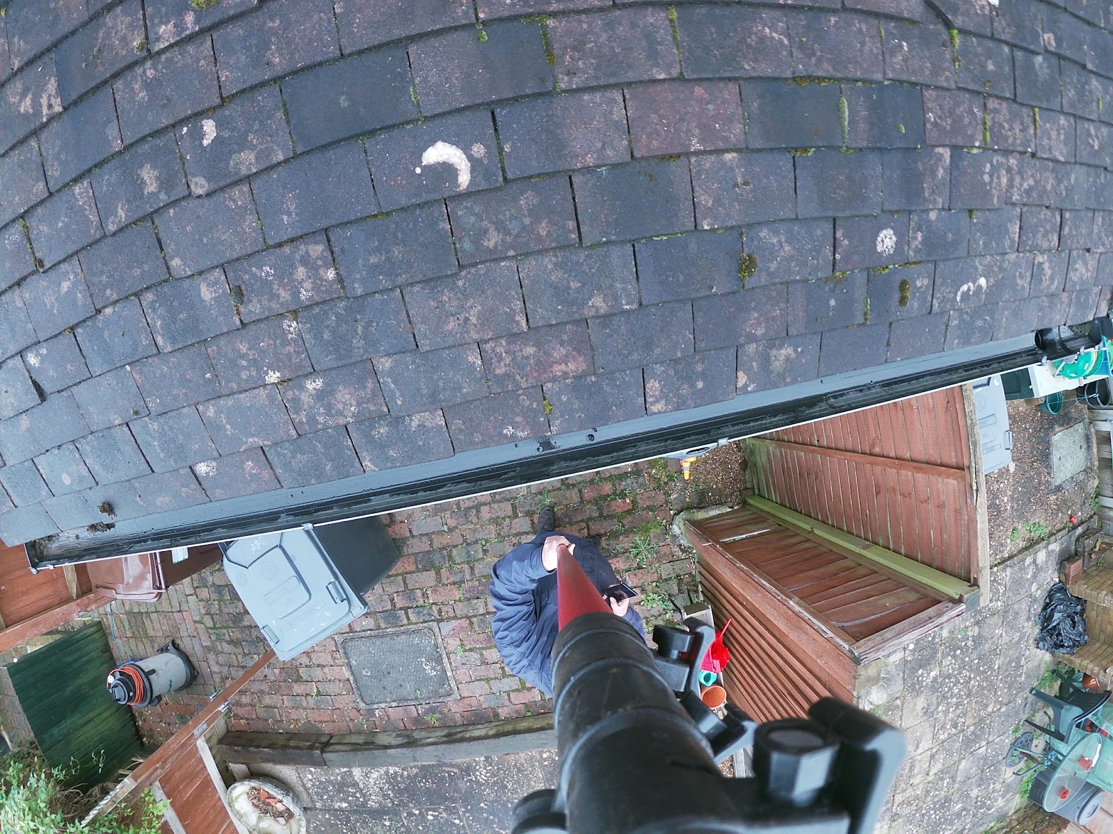 Gutter clear-out by H&C Cleaning and Maintenance in Hailsham