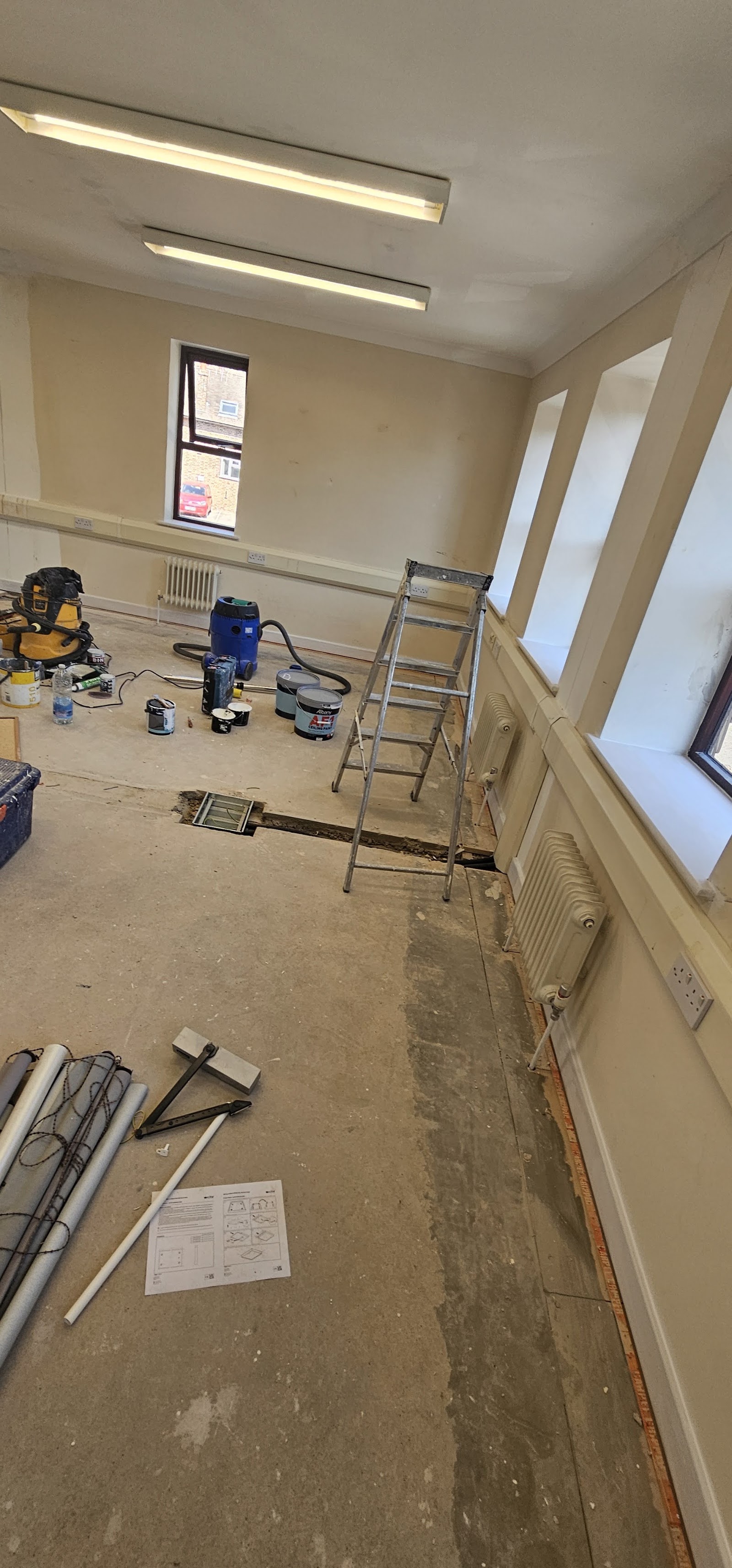 Office prepared for redecoration by H&C Cleaning and Maintenance in Hailsham